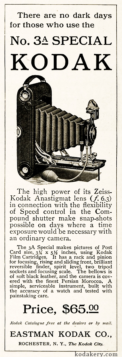 3A Special camera print ad from 1911